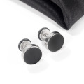 10mm round black classic men hip hop jewelry stainless steel classic stud earrings men